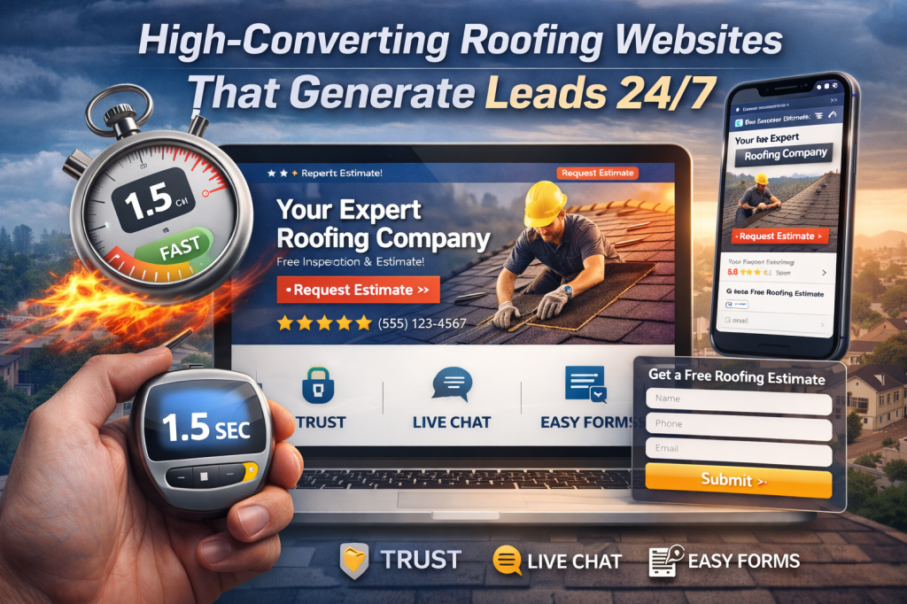 Build a Roofing Website That Converts Leads 24/7 With Fast Load Time
